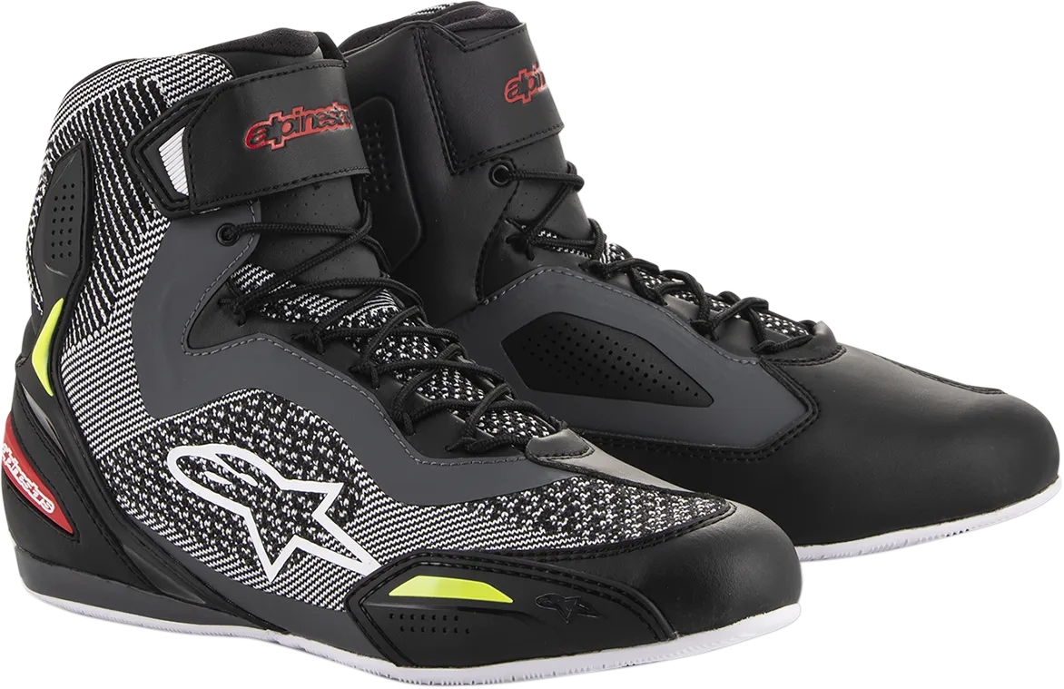 ALPINESTARS Faster-3 Rideknit Shoes - Black/Gray/Red/Yellow - US 9 251031913159