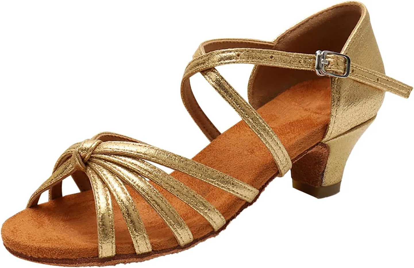 AMDBEL Heel Sandals for Women Black,Latin Dance Shoes for Women 2 Inch Heel, Dance Shoes Women Closed Toe T-Strap Ballroom Tango Waltz Foxtrot Professional Dance Shoes