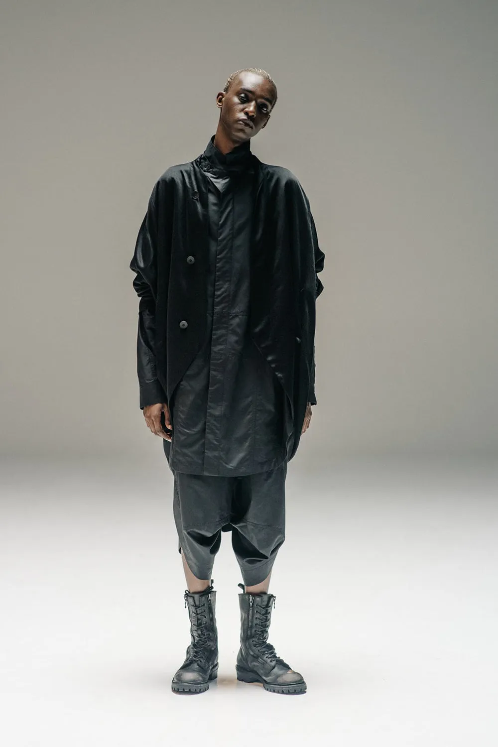 Cow Skin Damege Lace Up Boots