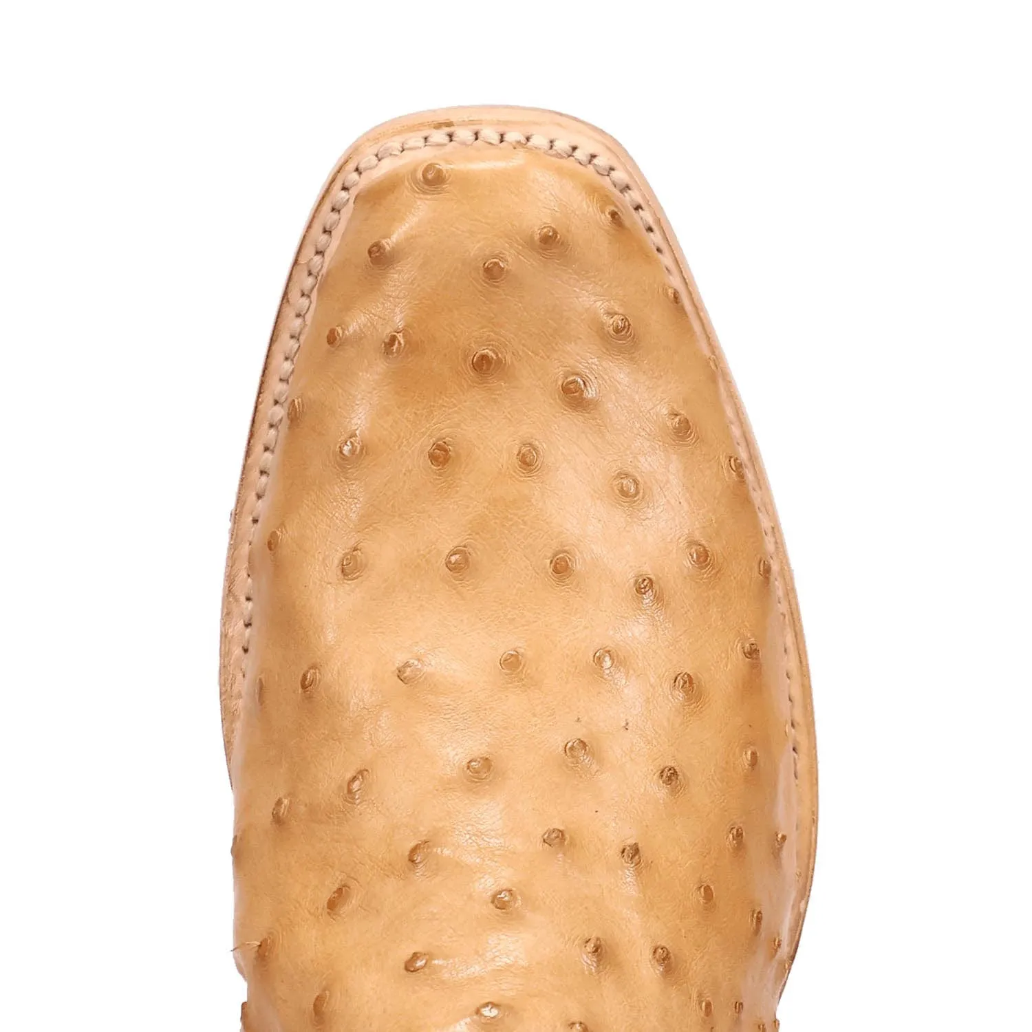 Dan Post Mens Brady Tan/Blue Full Quill Ostrich Cowboy Boots