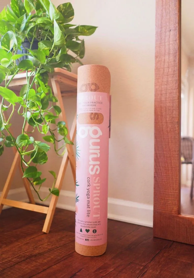 gurus Premium Cork Yoga Mat: LITE Lite