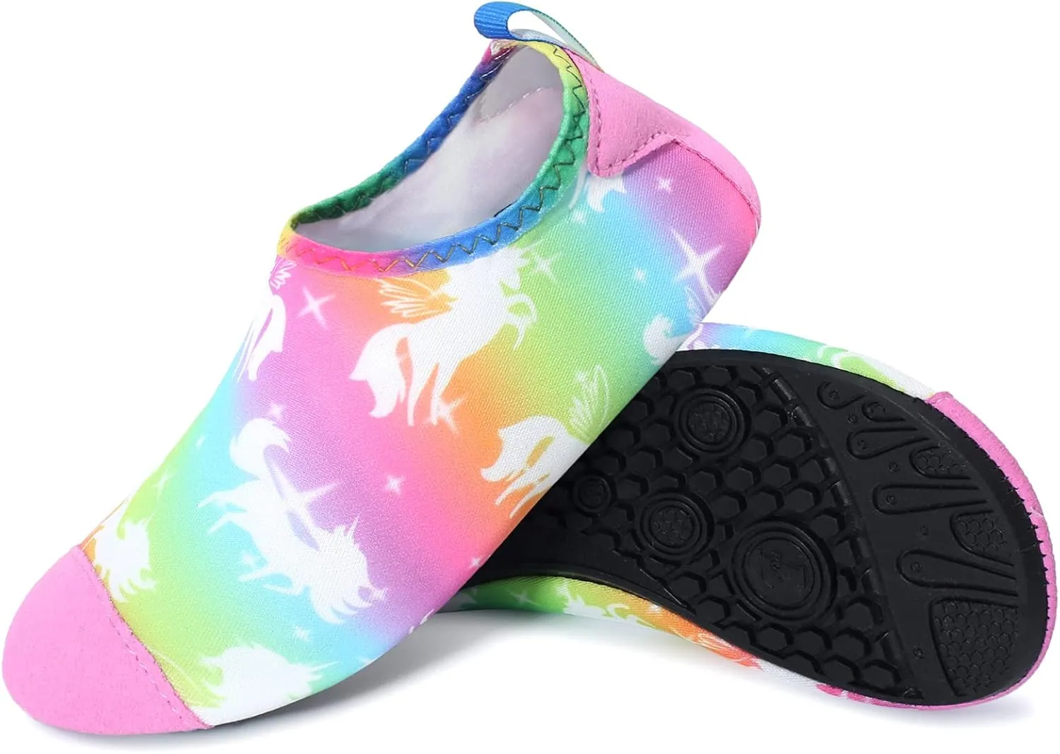 JIASUQI Kids Boys and Girls Summer Athletic Water Shoes Aqua Socks for Beach Swimming Pool