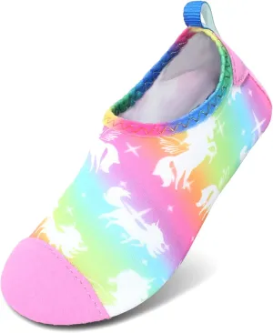 JIASUQI Kids Boys and Girls Summer Athletic Water Shoes Aqua Socks for Beach Swimming Pool