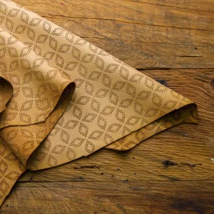 Light Brown Flower Pattern Laser Cut Leather