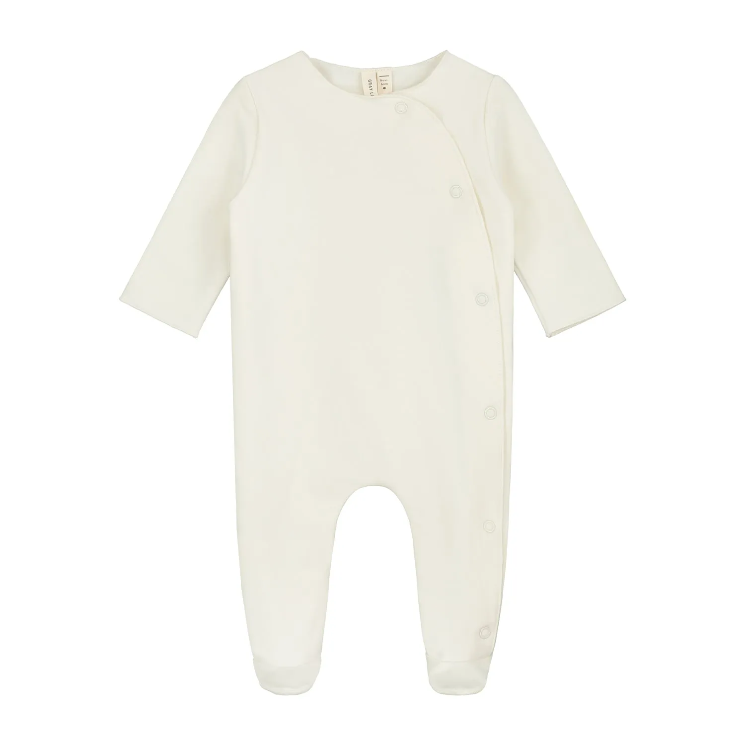 Newborn Suit with Snaps, Cream