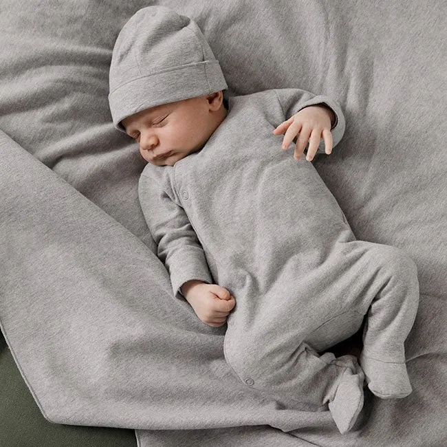 Newborn Suit with Snaps, Cream