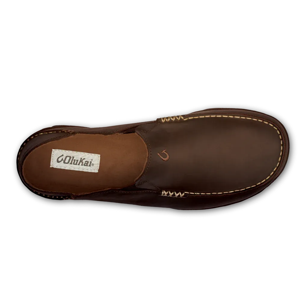 OLUKAI Moloā Leather Slip-On Shoes