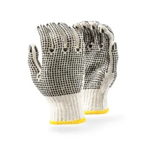 PIONEER SAFETY Cotton PVC Polka Double Sided Gloves Enhanced Grip G034