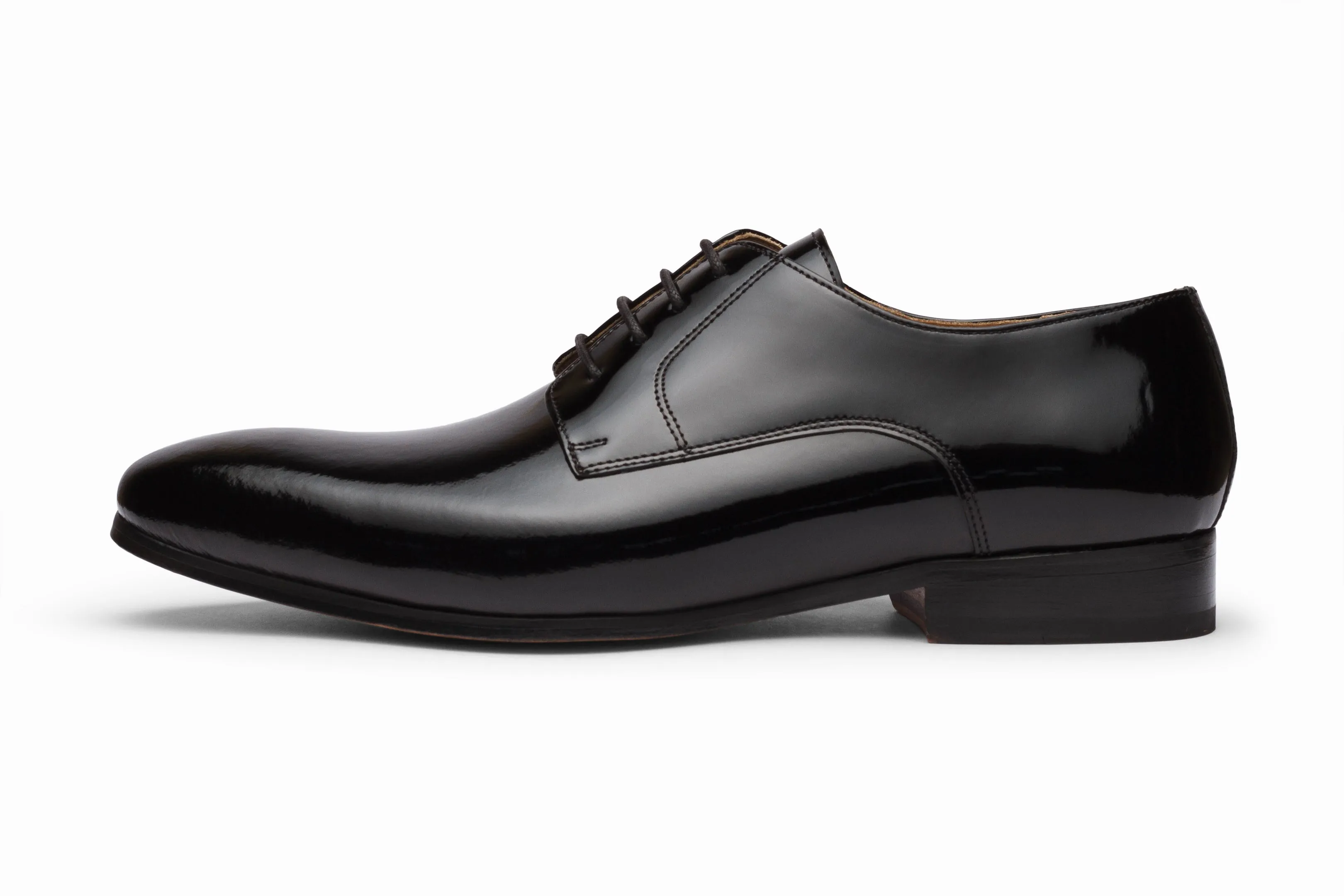 Plain Derby - Patent Black