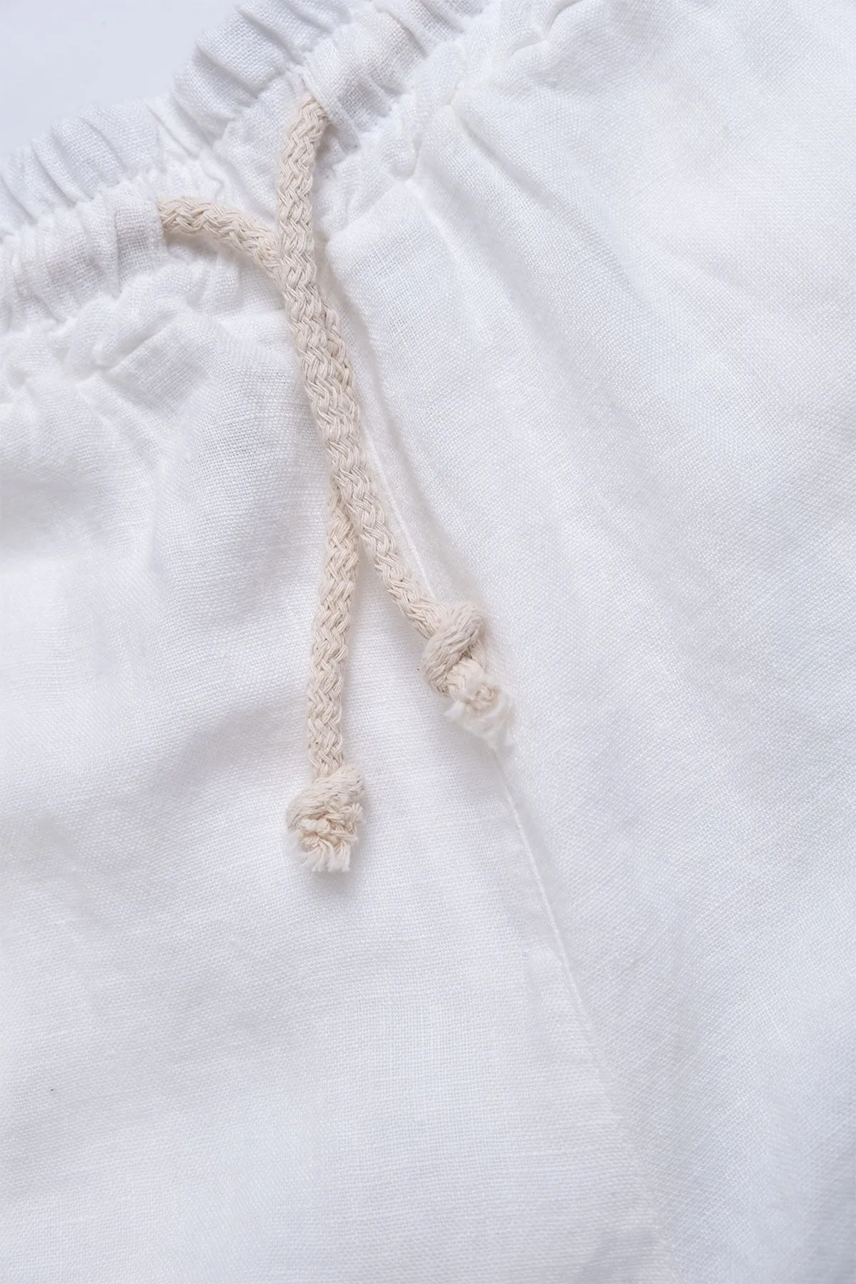 Premium Linen Shorts in White