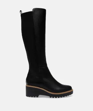 Risky Lug Sole Boots - Black