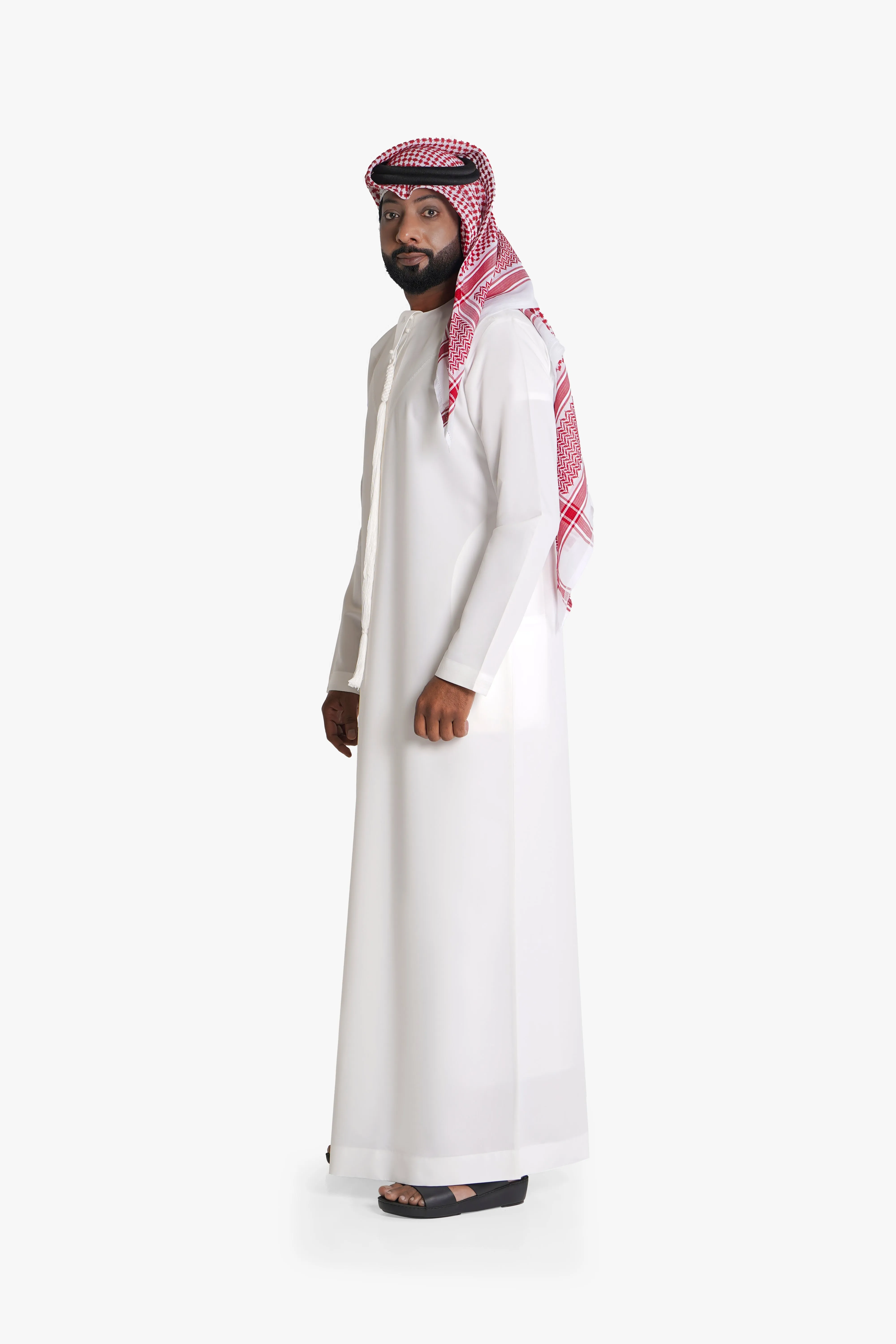 Telal Classic Arabic Kandura | Traditional UAE Design with Premium Japan Fabric - White Gold Edition
