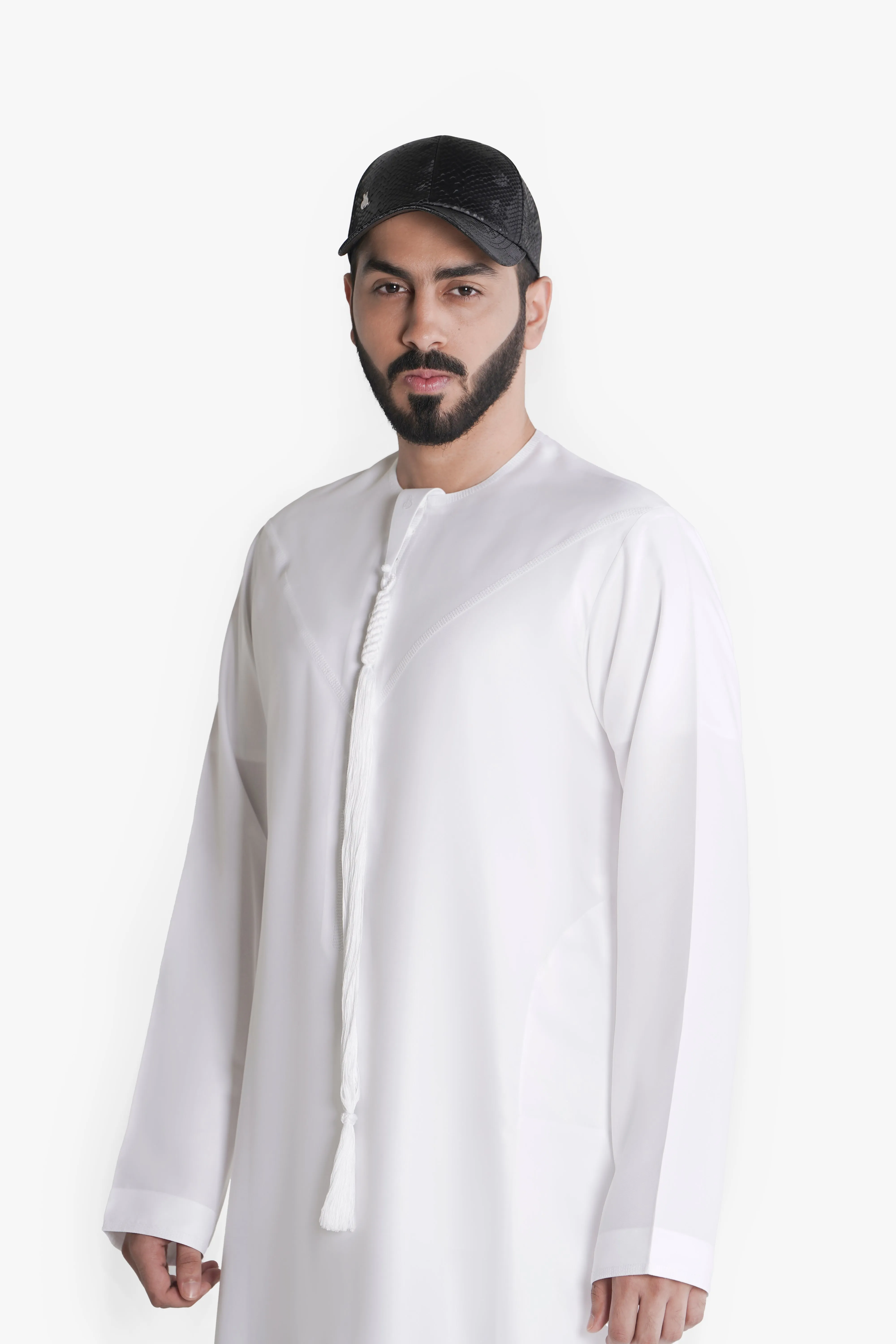 Telal Classic Kandura | Traditional UAE Arabic kandora Design with Premium Japan Fabric | Pearl White Edition