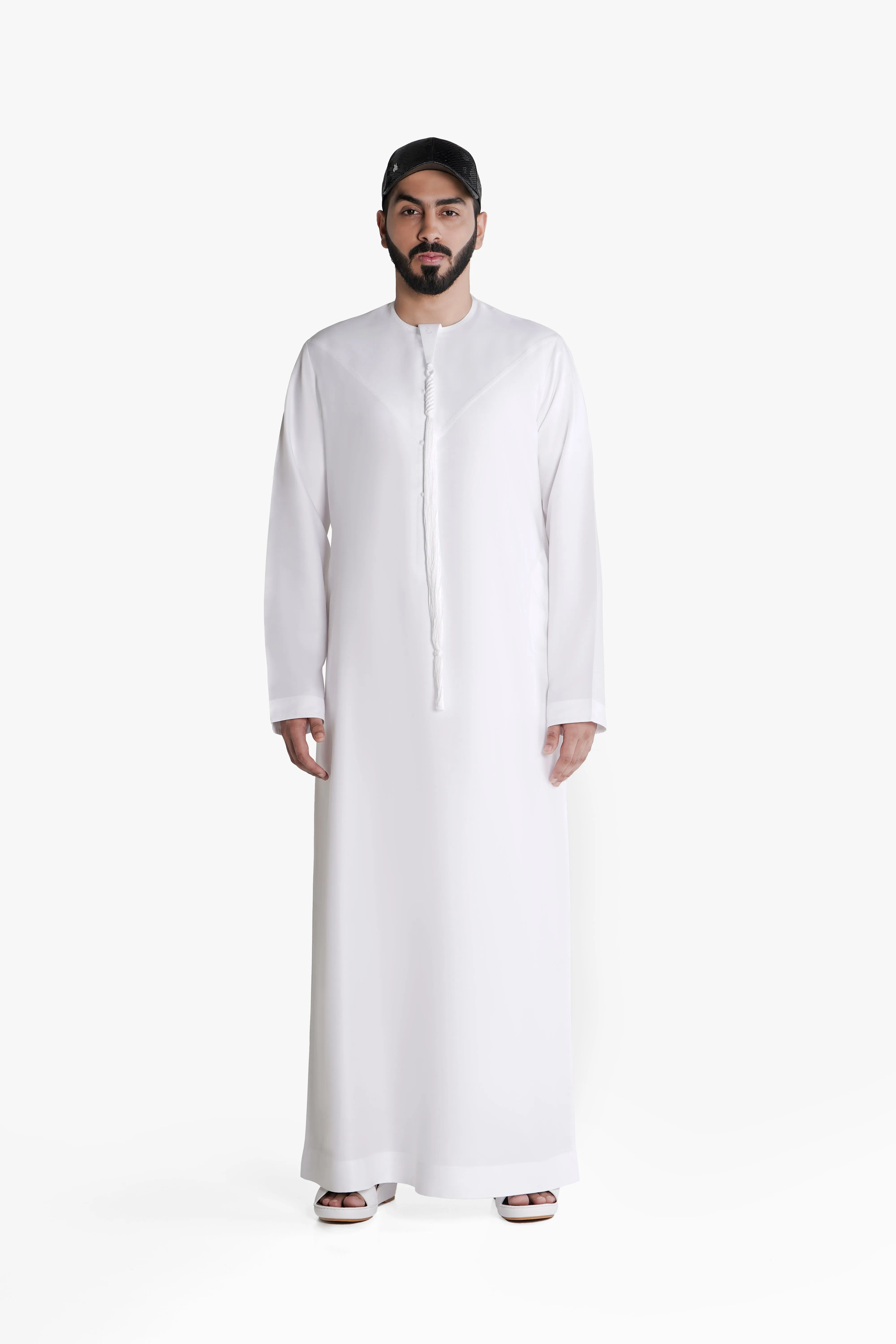 Telal Classic Kandura | Traditional UAE Arabic kandora Design with Premium Japan Fabric | Pearl White Edition
