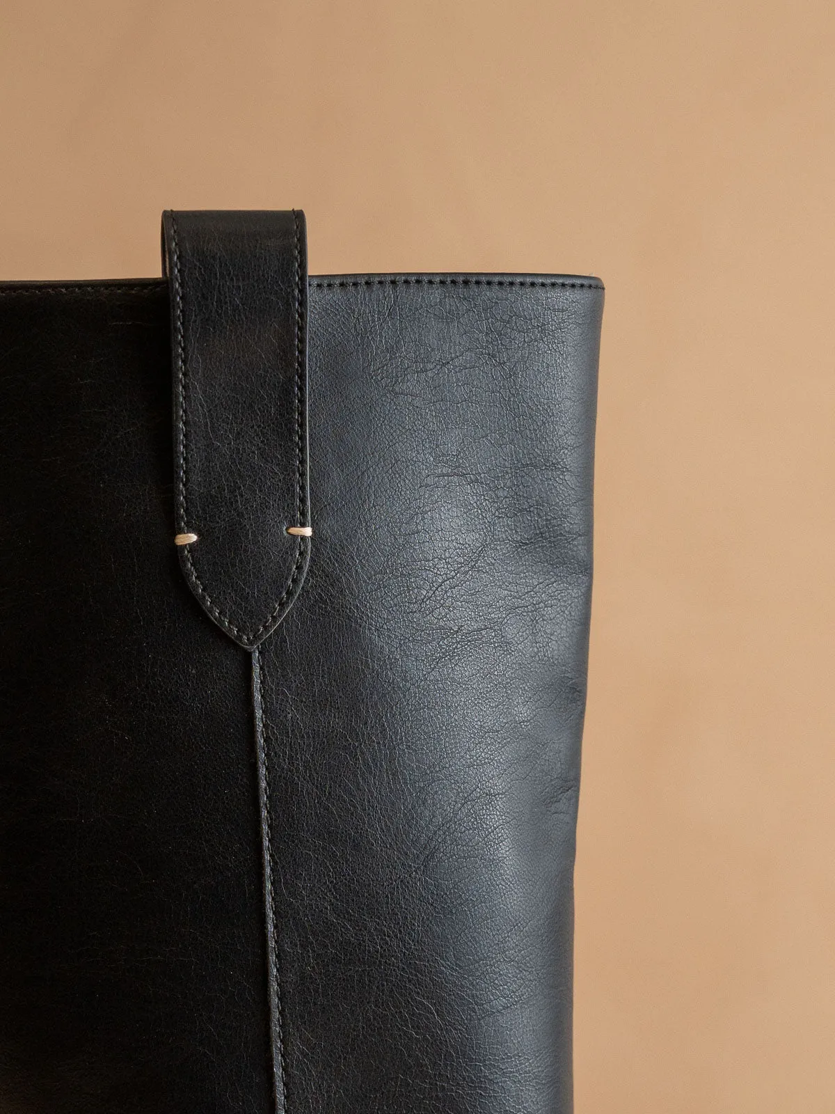 The Leanne | Black Moto Knee High Boot