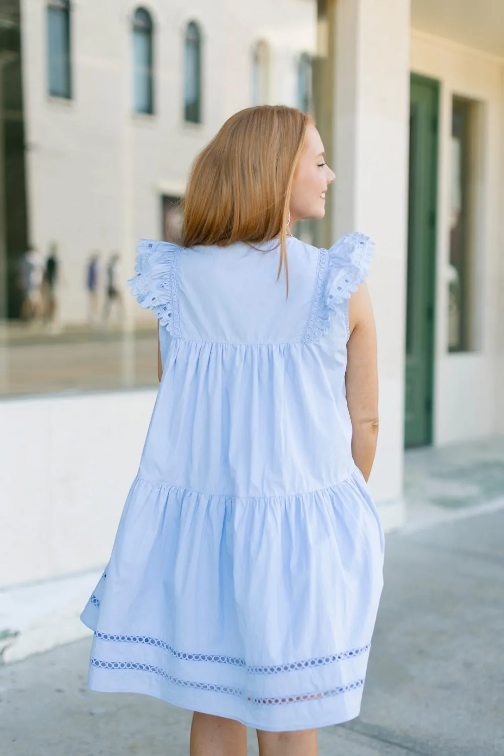 Tinsley Eyelet Detail Mini Dress