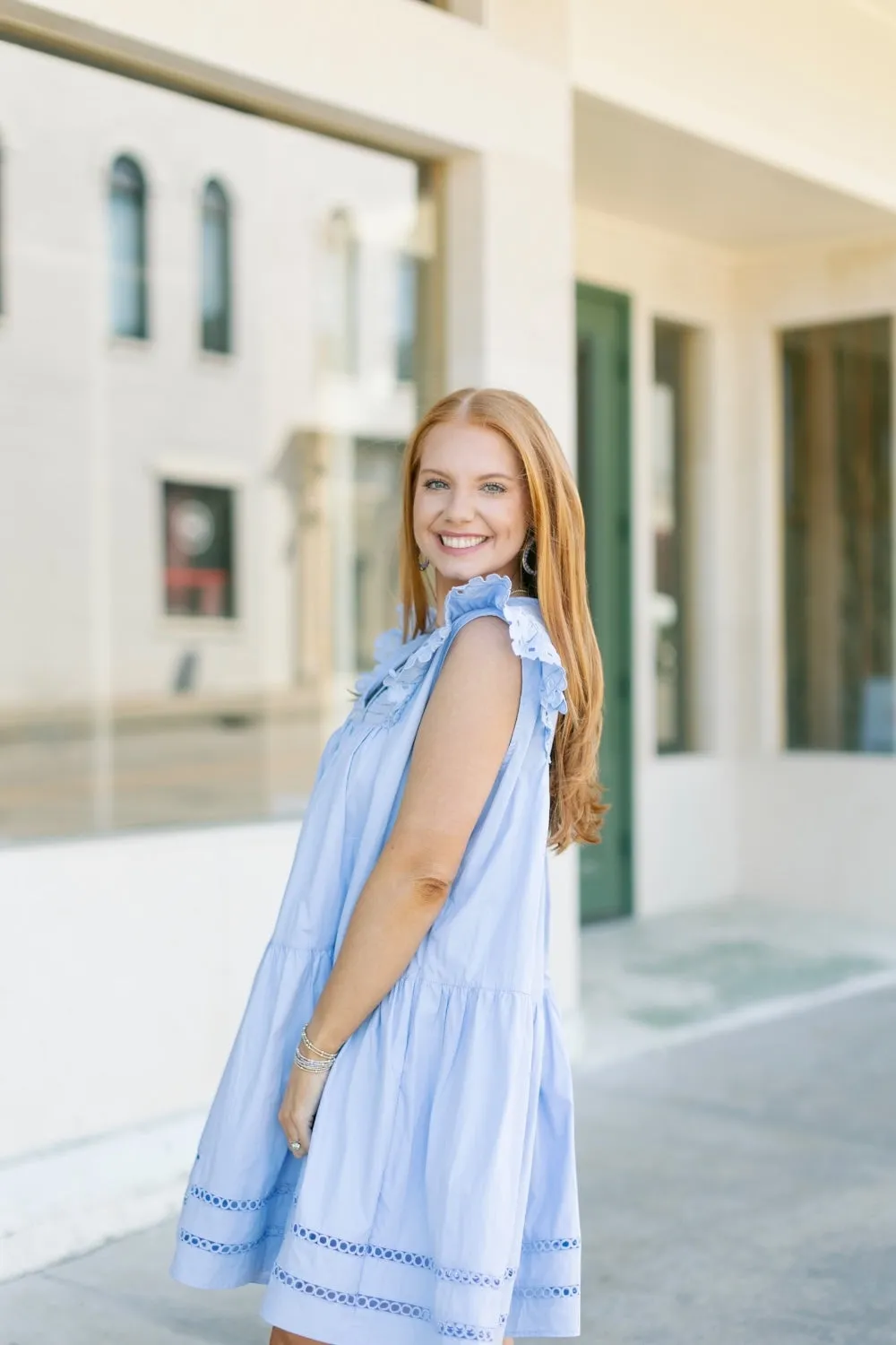 Tinsley Eyelet Detail Mini Dress