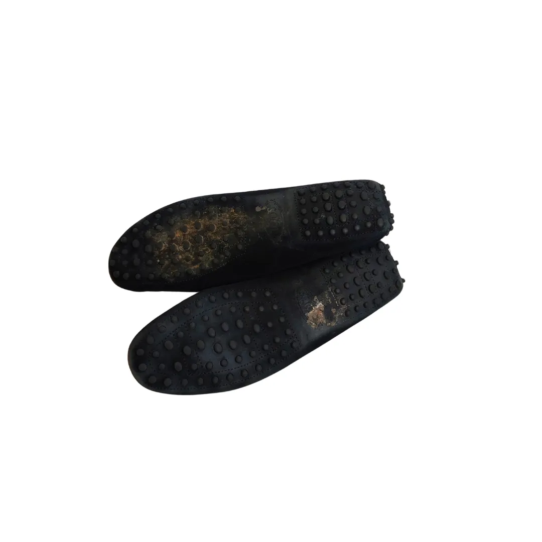 Tod's Black Suede Gommino Driving Loafers | Pre Loved |