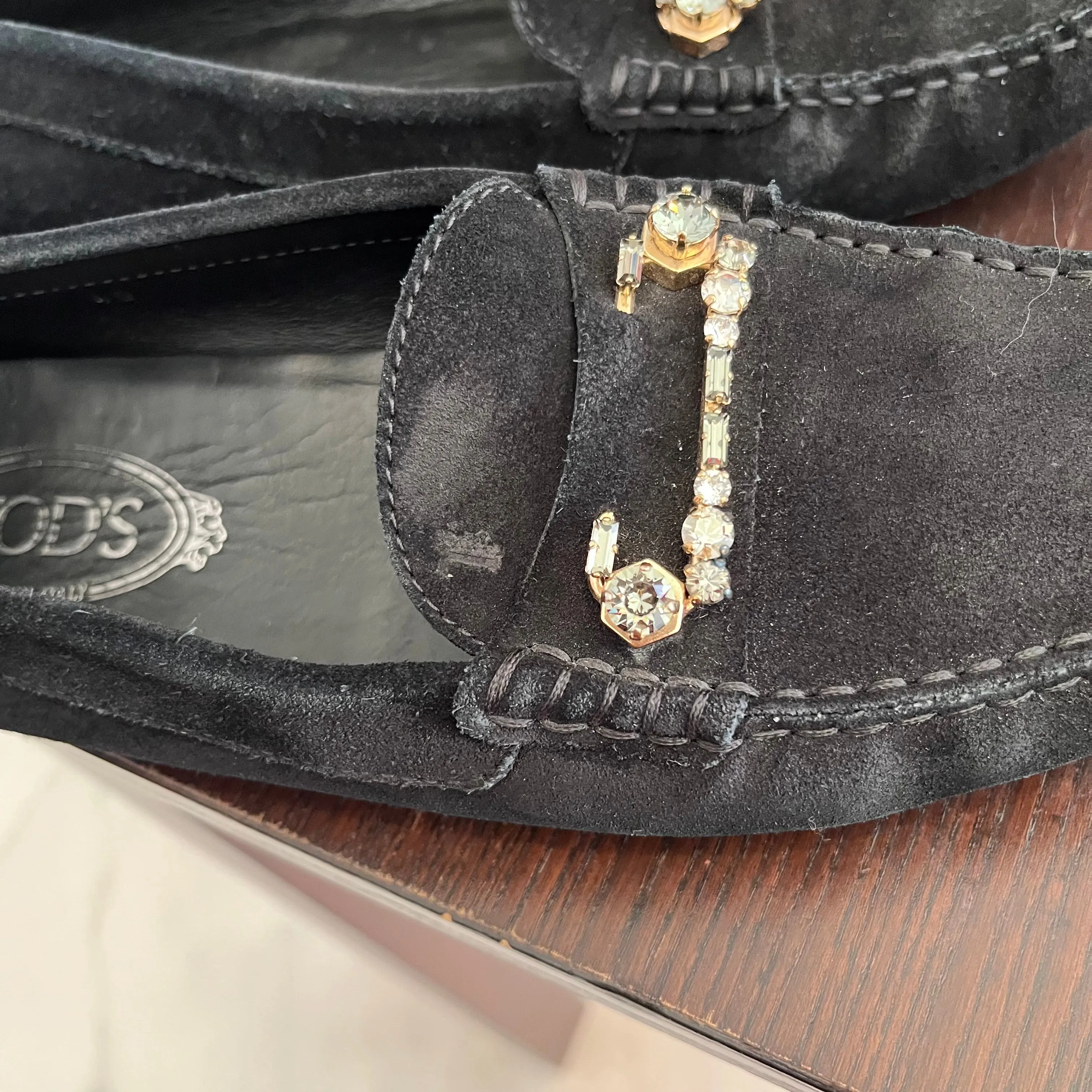 Tod's Black Suede Gommino Driving Loafers | Pre Loved |