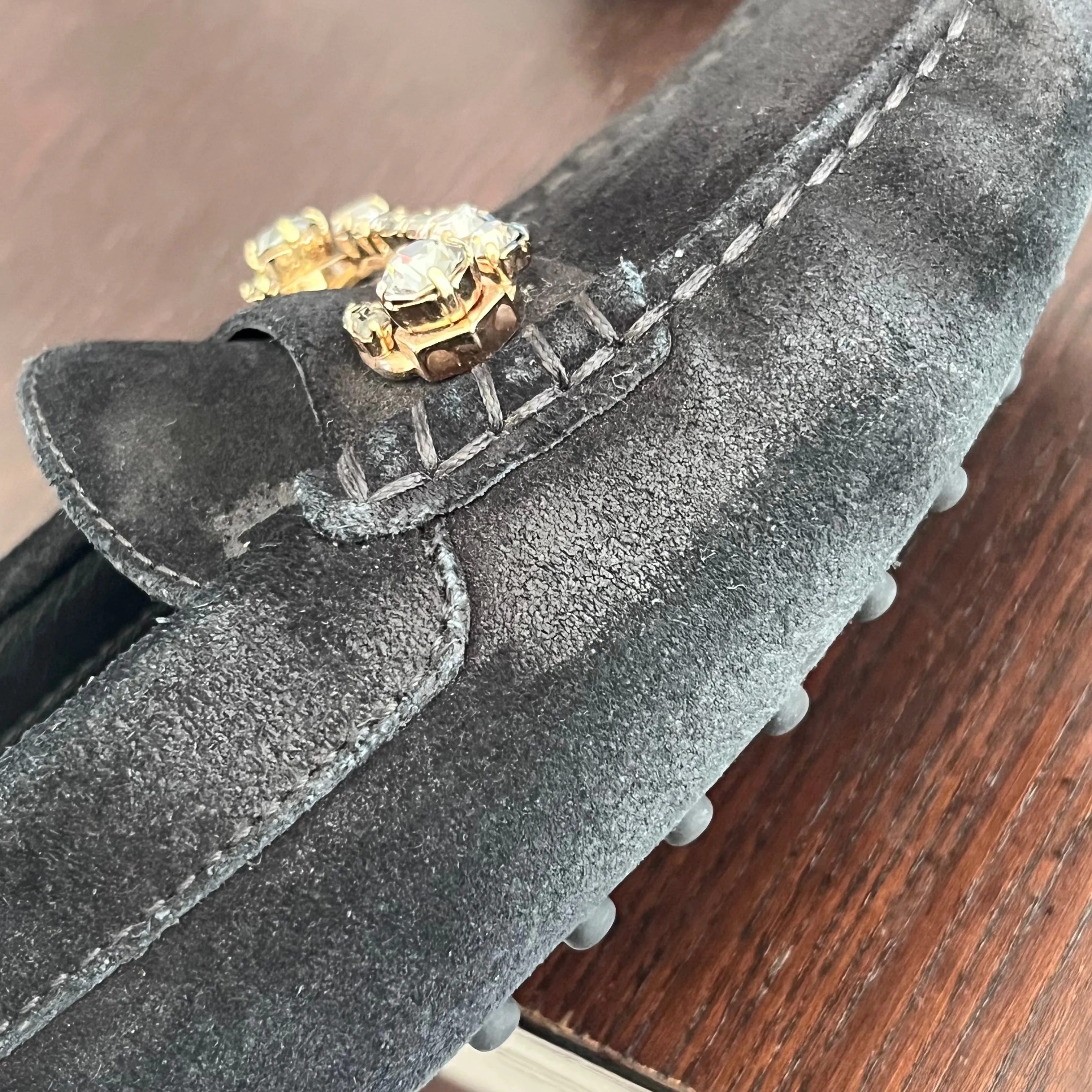 Tod's Black Suede Gommino Driving Loafers | Pre Loved |