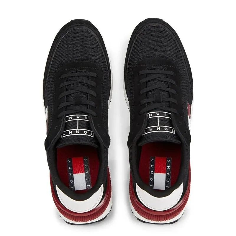 Tommy Hilfiger Jeans TJM Technical Runner Sneakers EM0EM02275-BLKRED TOM108