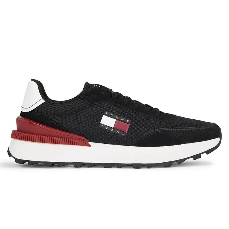 Tommy Hilfiger Jeans TJM Technical Runner Sneakers EM0EM02275-BLKRED TOM108