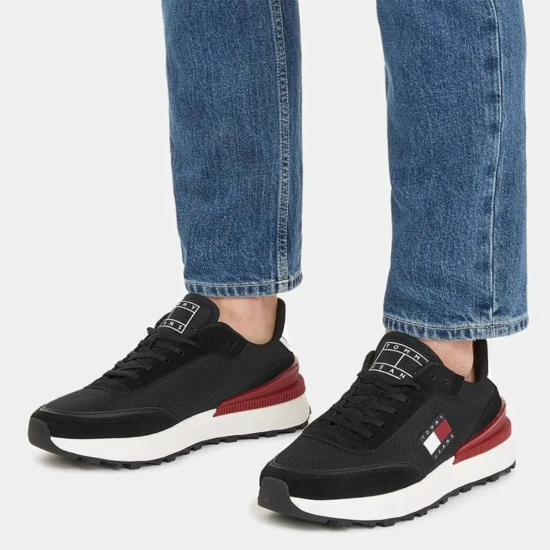 Tommy Hilfiger Jeans TJM Technical Runner Sneakers EM0EM02275-BLKRED TOM108